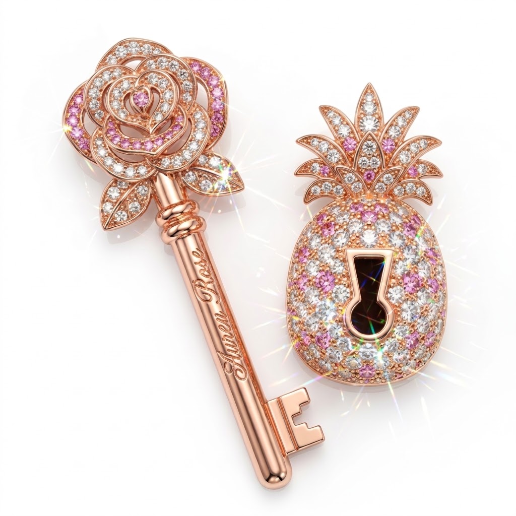 Aurea Rose Gold Key in Pristine Brilliance